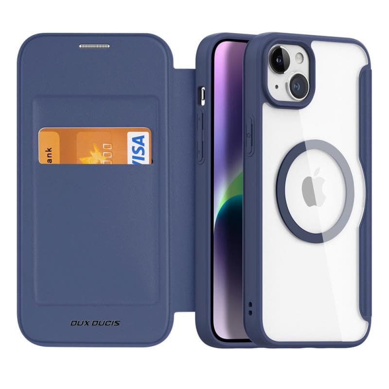 Θήκη Flip Dux Ducis Apple iPhone 15 Plus Wallet Skin X Pro Μπλε