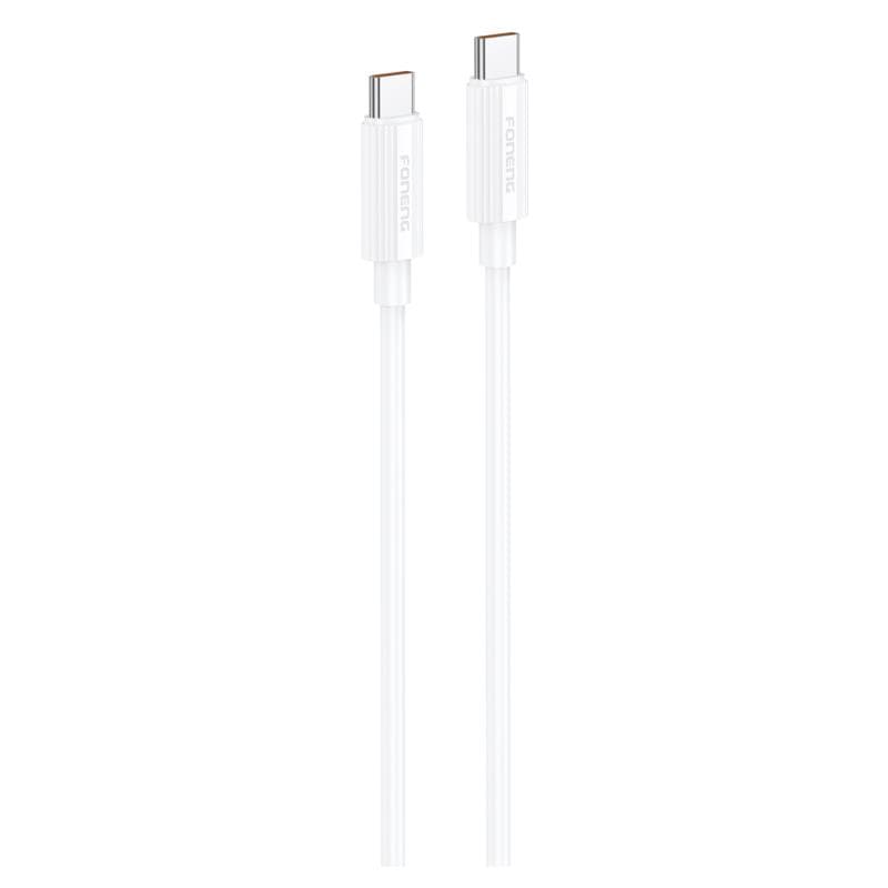 Καλώδιο Σύνδεσης USB 2.0 Foneng XS07 USB C σε USB C 60W 1.2m Λευκό