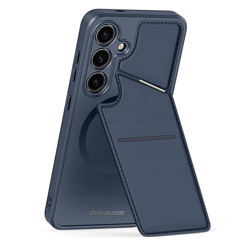 Θήκη Δερμάτινη Dux Ducis Samsung Galaxy S24 5G 3 σε 1 Magnetic με Stand Rafi II Μπλε