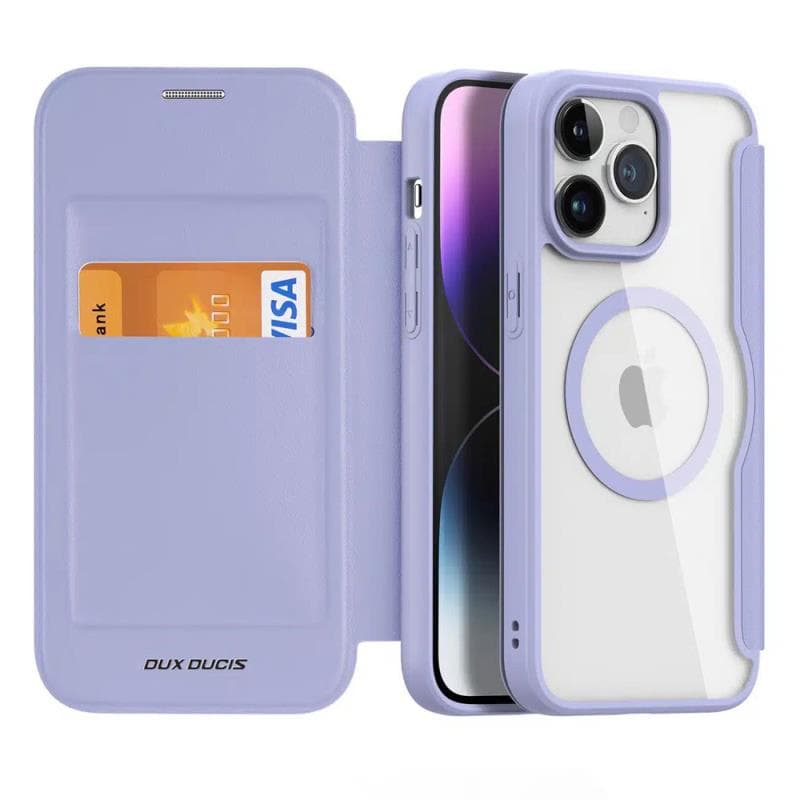Θήκη Flip Dux Ducis Apple iPhone 15 Pro Max Wallet Skin X Pro Μωβ