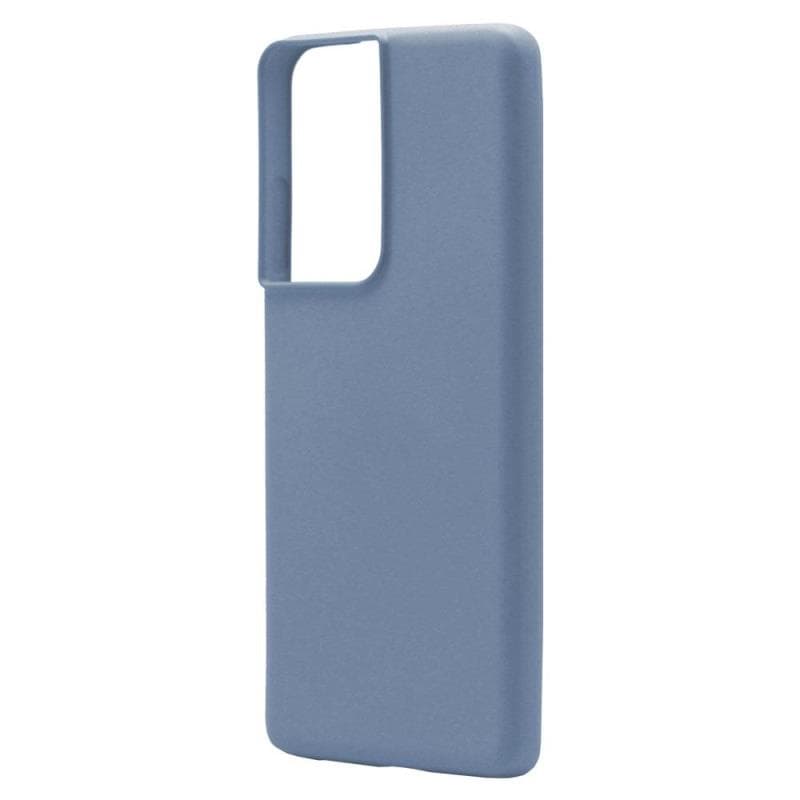 Θήκη Liquid Silicon inos Samsung Galaxy S21 Ultra 5G L-Cover Γκρι-Μπλε