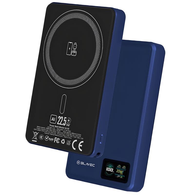 Φορτιστής Ανάγκης Blavec BJ-03 22.5W 10000mAh 3 σε 1 Magnetic Μπλε