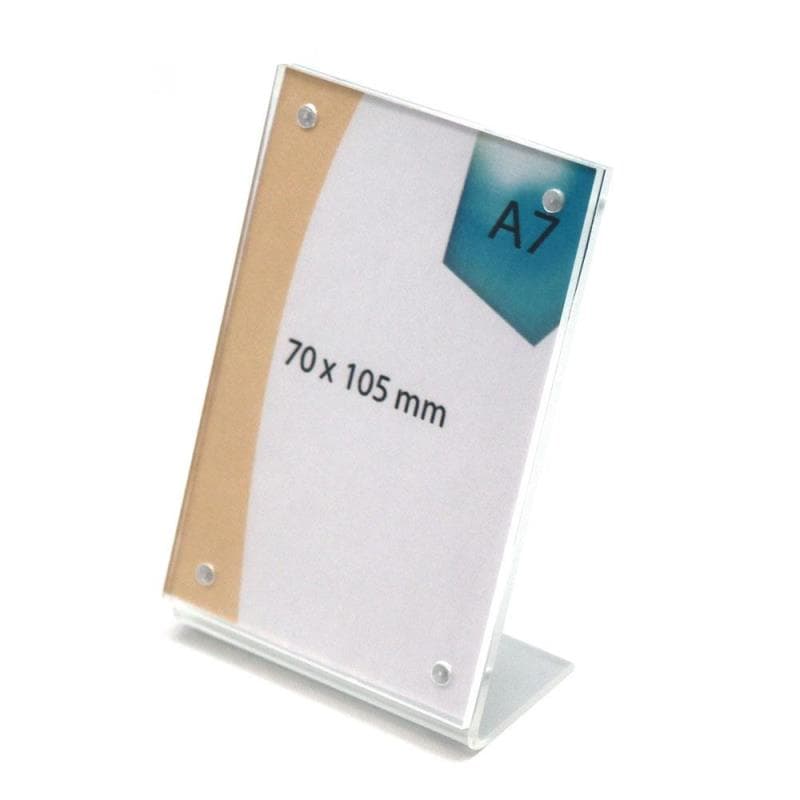 Plexiglass Σταντ Εντύπων με Κλίση Α7 1 Όψης