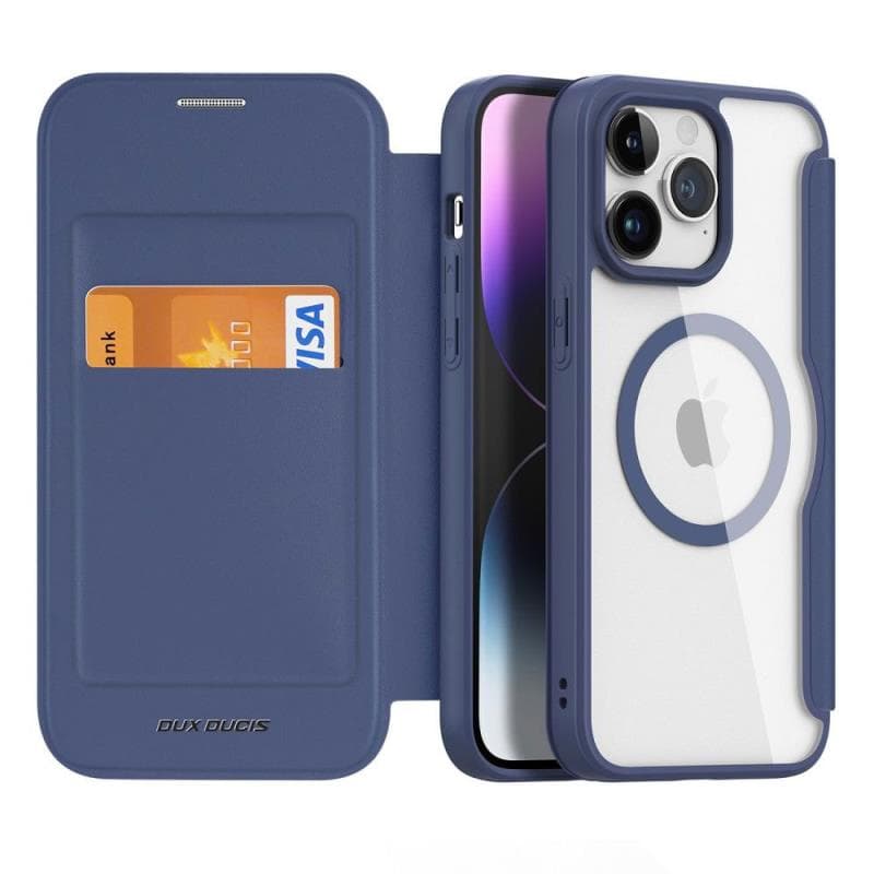 Θήκη Flip Dux Ducis Apple iPhone 15 Pro Wallet Skin X Pro Μπλε