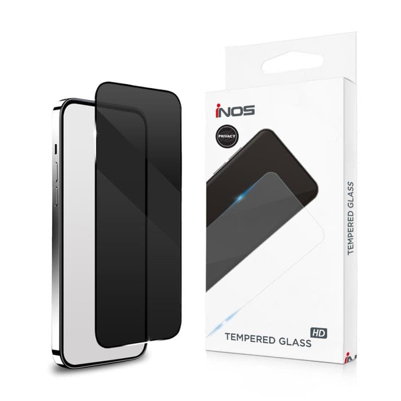 Tempered Glass Full Face Privacy inos 0.33mm Apple iPhone 15 Pro Μαύρο