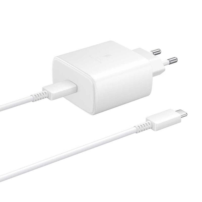 Φορτιστής Ταξιδίου Ταχείας Φόρτισης Samsung EP-TA845 2.25A 45W & Καλώδιο USB C Λευκό (Ασυσκεύαστο)