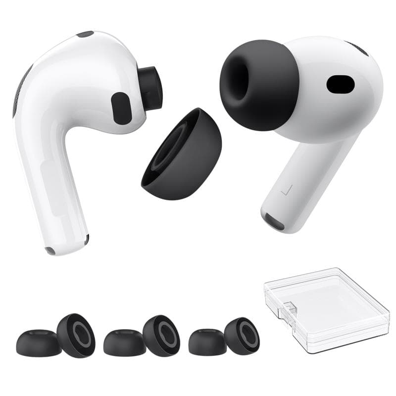 Eartips Σιλικόνης AhaStyle WG187 Apple AirPods Pro 3 S/ M/ L Μαύρο (3 ζεύγη)