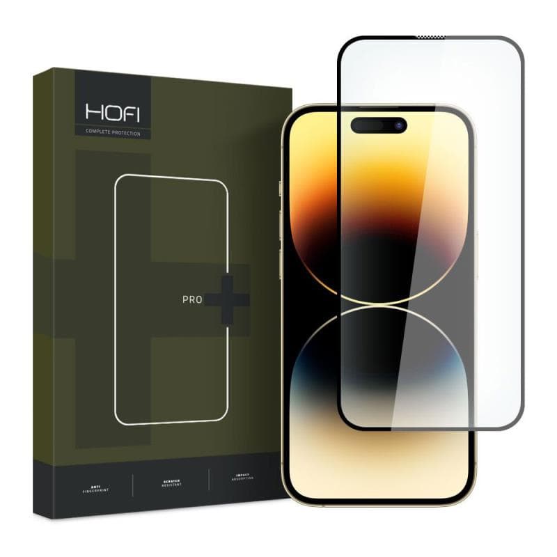 Tempered Glass Full Face Hofi Pro+ Apple iPhone 15 Pro Μαύρο (1 τεμ.)