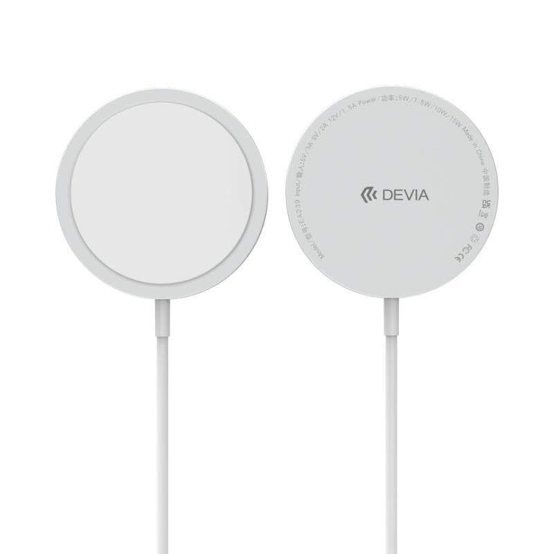 Ασύρματος Φορτιστής Devia EA239 15W για Smartphones Smart Ασημί