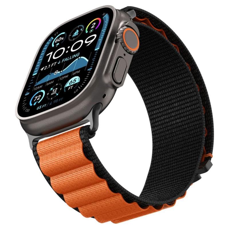 Λουράκι Spigen WBF1 Apple Watch (44/ 45/ 46/ 49mm) Μαύρο-Πορτοκαλί