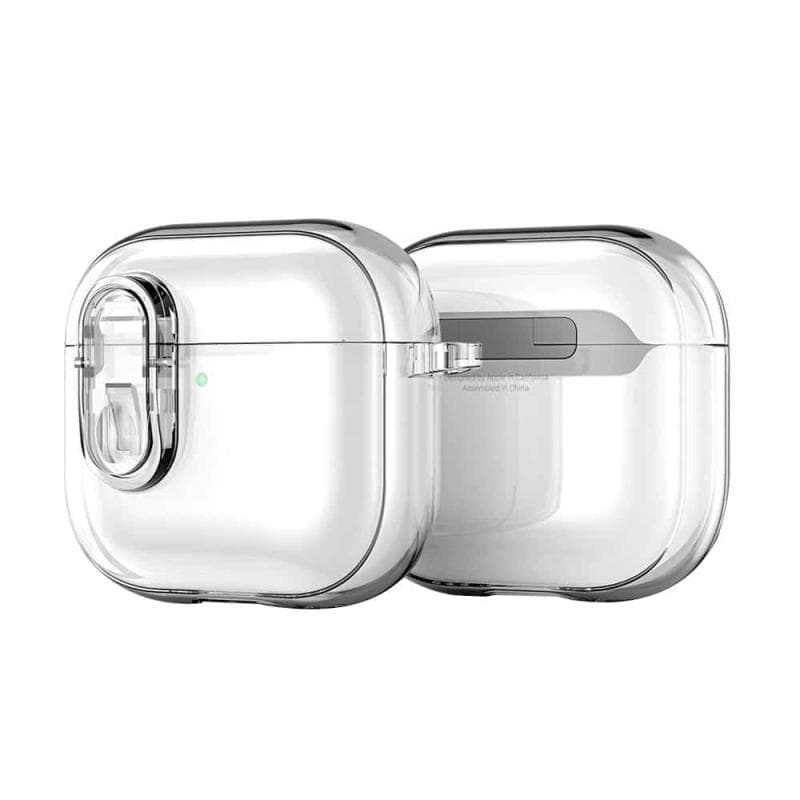 Θήκη TPU & PC Dux Ducis Apple AirPods 4 με Γάντζο PECL Διάφανο