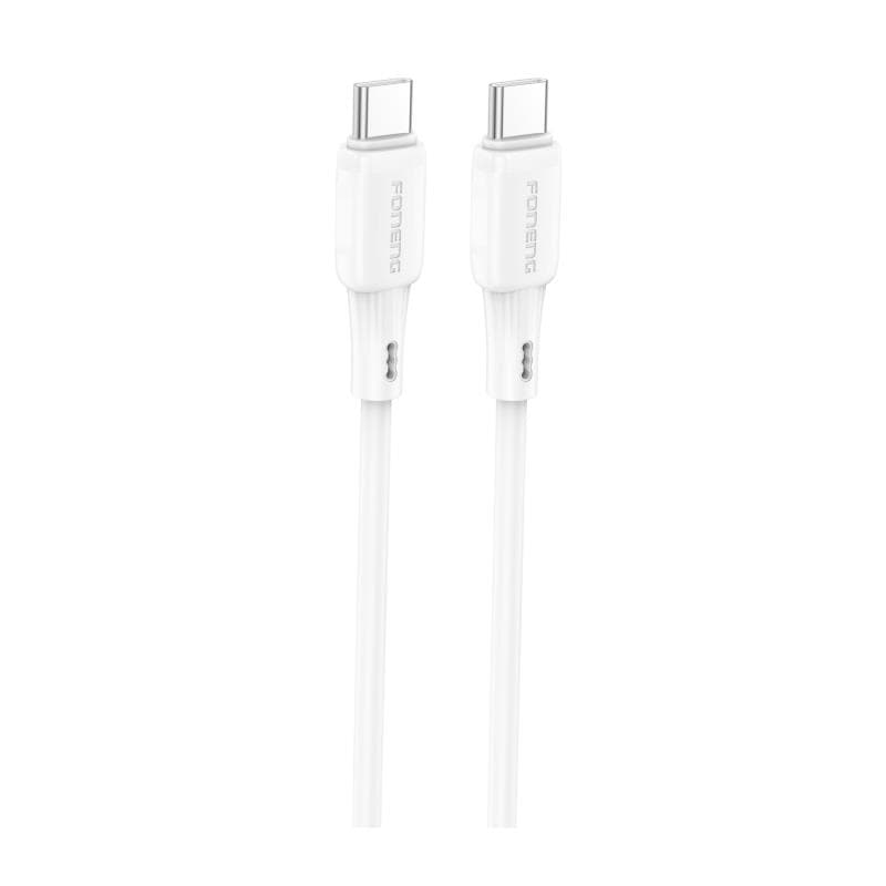 Καλώδιο Σύνδεσης USB 2.0 Foneng X120 Silicone USB C σε USB C 100W 1m Λευκό