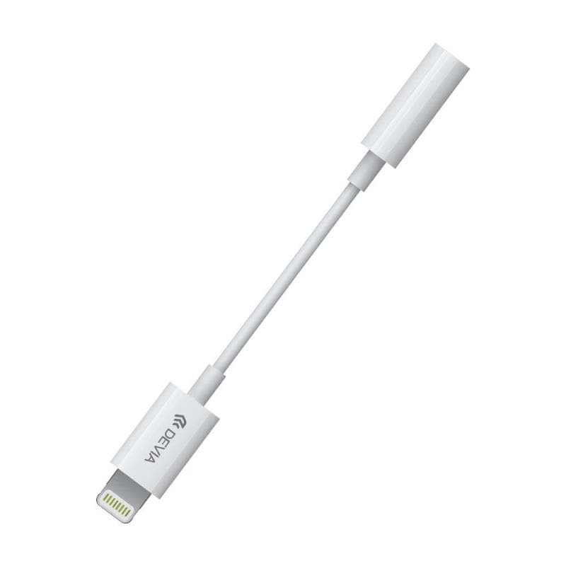Αντάπτορας Devia EC090 Lightning Αρσενικό σε 3.5mm Θηλυκό για Μουσική Smart 0.15m Λευκό