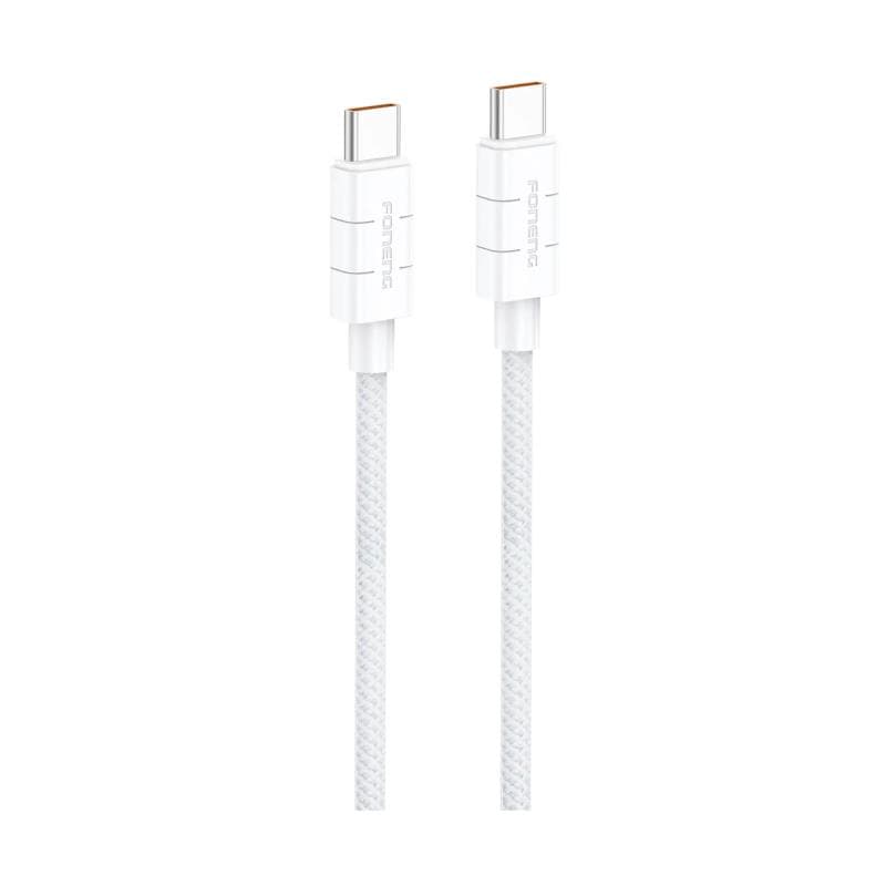 Καλώδιο Σύνδεσης USB 2.0 Foneng XS02 Braided USB C σε USB C 60W 1.2m Λευκό