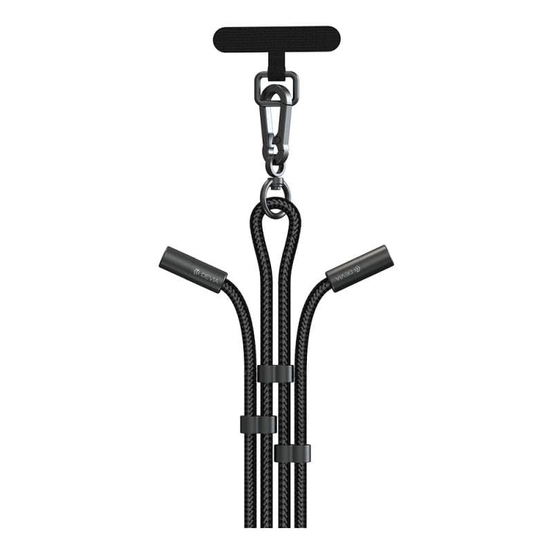 Καλώδιο Σύνδεσης USB 2.0 Woven Adjustable Lanyard Devia EC657 USB C σε USB C PD 60W 1.6m Extreme Μαύρο