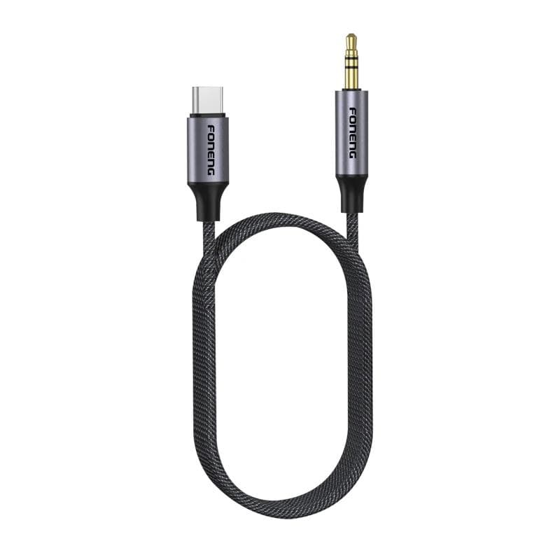 Καλώδιο Ήχου Foneng BM31 Metal USB C σε 3.5mm 1m Μαύρο