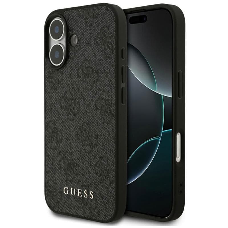 Θήκη PU Guess Apple iPhone 17 Hardcase Classic 4G Μαύρο