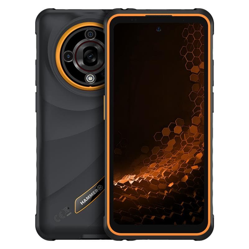 Κινητό Τηλέφωνο Hammer Iron 6 5G (Dual SIM) 128GB 6GB RAM Πορτοκαλί