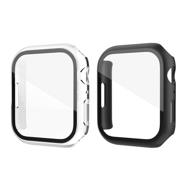 Θήκη PC με Tempered Glass Ahastyle WG65 Premium Apple Watch Ultra 4/ 3/ 2/ 1 49mm Μαύρο-Διάφανο (2 τεμ.)