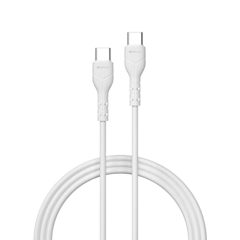 Καλώδιο Σύνδεσης USB 2.0 Devia EC151 USB C σε USB C 15W 1m Kintone Λευκό