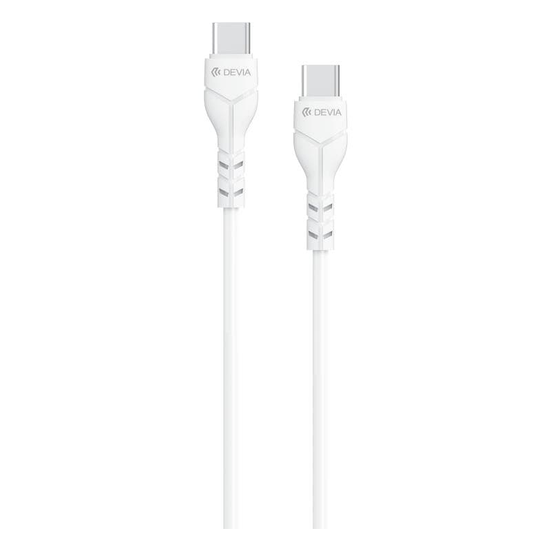 Καλώδιο Σύνδεσης USB 2.0 Devia EC151 USB C σε USB C 60W 1m Kintone Eco-Friendly Λευκό