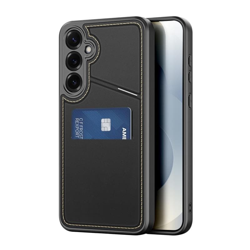 Θήκη Δερμάτινη Dux Ducis Samsung Galaxy S25 5G 3 σε 1 Magnetic με Stand Rafi II Μαύρο