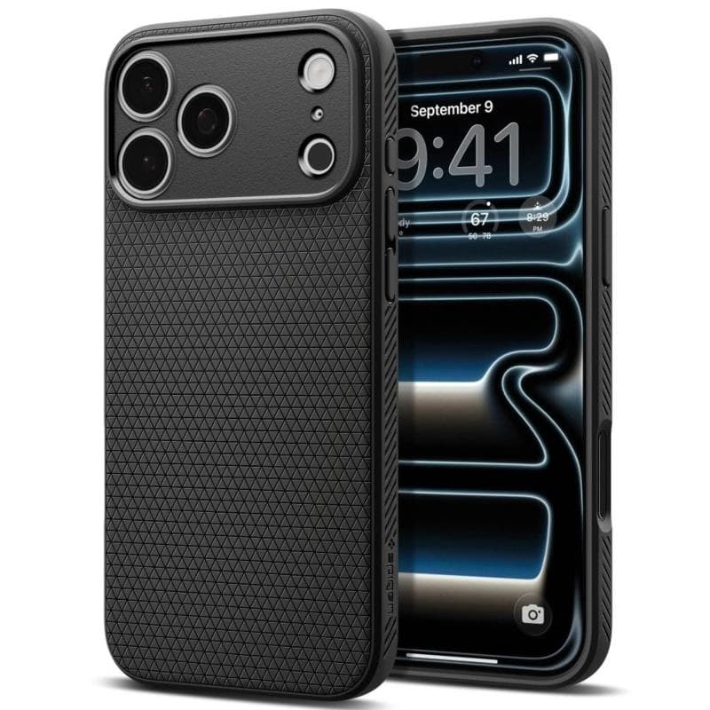 Θήκη Soft TPU Spigen Apple iPhone 18 Pro Max/ 17 Pro Max Liquid Air Μαύρο