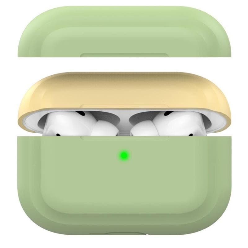 Θήκη Σιλικόνης AhaStyle PT-P2 Apple AirPods Pro DuoTone Φυστικί-Κίτρινο