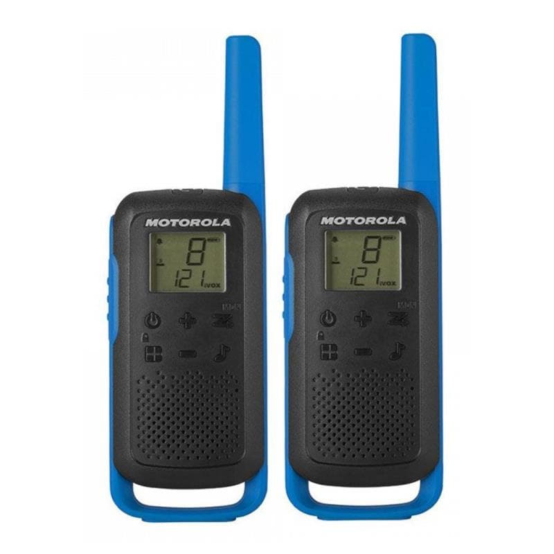 Walkie Talkie Motorola Talkabout T62 & Φορτιστής Μαύρο-Μπλε (2 τεμ.)