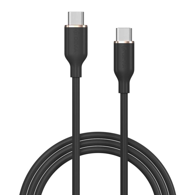 Καλώδιο Σύνδεσης USB 2.0 Devia EC632 USB C σε USB C PD 60W 1.2m Jelly Μαύρο