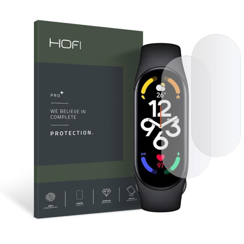 Hybrid Nano Glass Hofi Pro+ Xiaomi Mi Smart Band 7 Διάφανο (2 τεμ.)