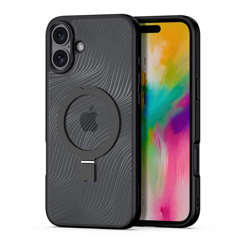 Θήκη TPU & PC Dux Ducis Apple iPhone 16 Magnetic MagSafe με Stand Aimo Μαύρο