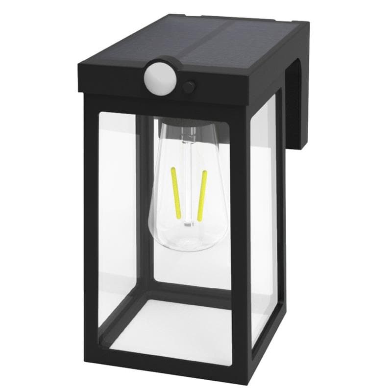 Ηλιακό Φωτιστικό Εξ. Χώρου LED GSC Sorso Bulkhead 2W 120lm με Αισθητήρα Κίνησης & Νυκτός Μαύρο