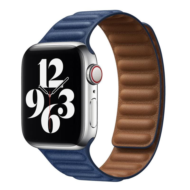 Λουράκι Devia Elegant Leather Apple Watch (38/ 40/ 41/ 42mm) Two-Tone Σκούρο Μπλε
