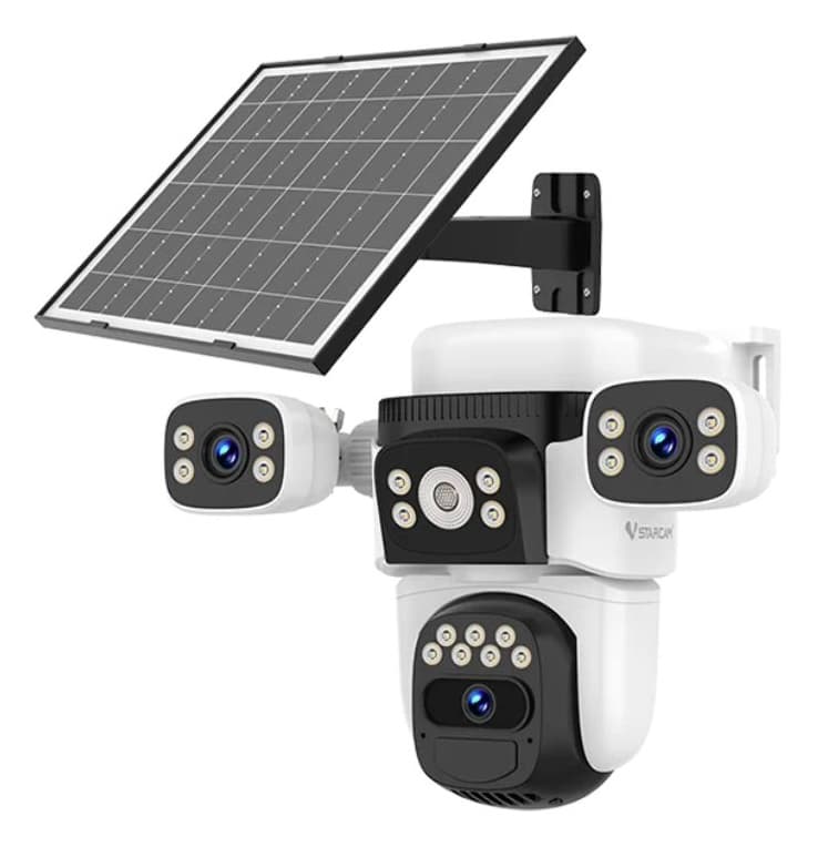 VSTARCAM smart ηλιακή κάμερα CB621SR, triple lens, 2MP, WiFi, SD, PTZ, IP66