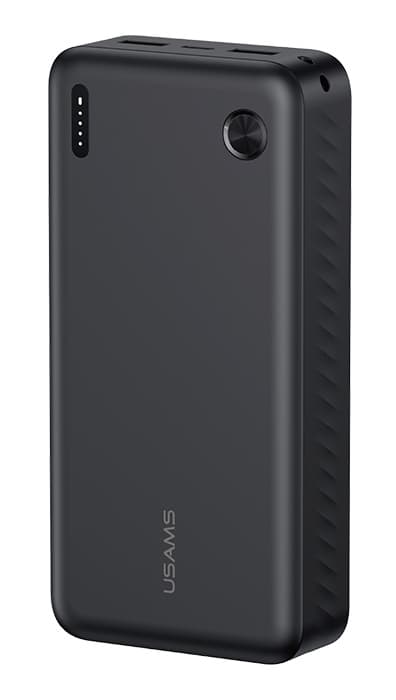 USAMS power bank CD254, 2x θύρες εξόδου, 20000mAh, 10W, μαύρο