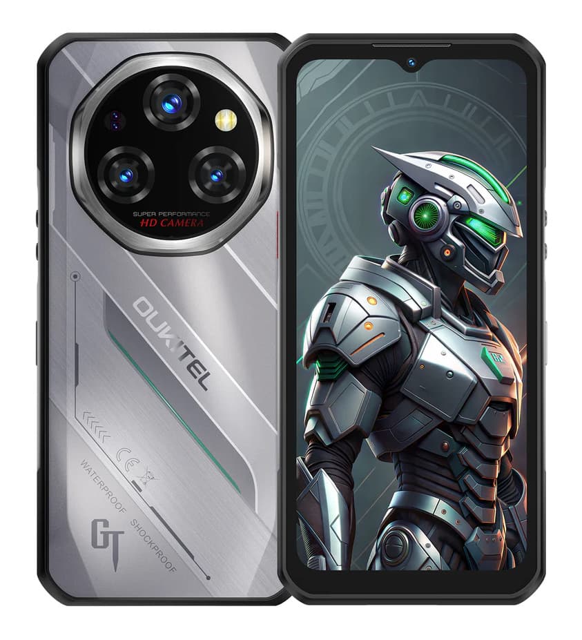 OUKITEL smartphone WP62, 6.6", 12/512GB, 5G, 11000mAh, IP68/IP69K/MIL-STD-810H, ασημί