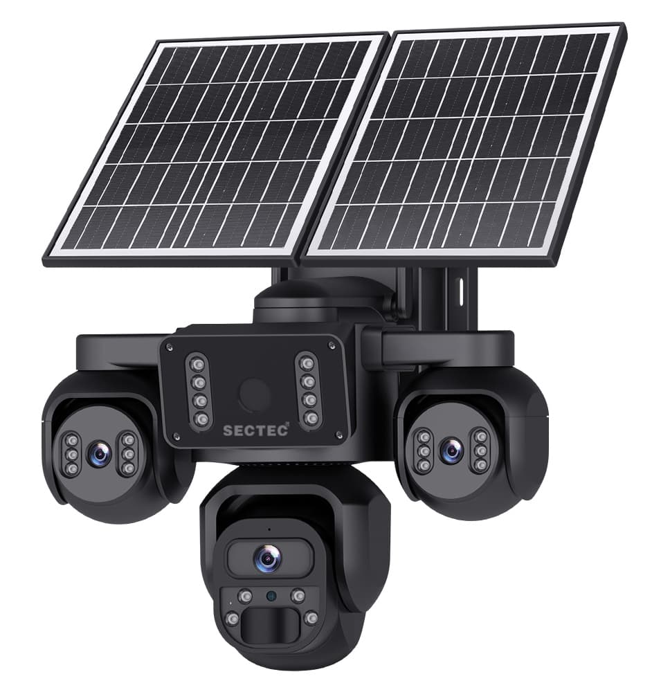 SECTEC smart ηλιακή κάμερα ST-523-9MAOV-4G-EU, triple lens, 3MP, 4G, SD, PTZ, IP66