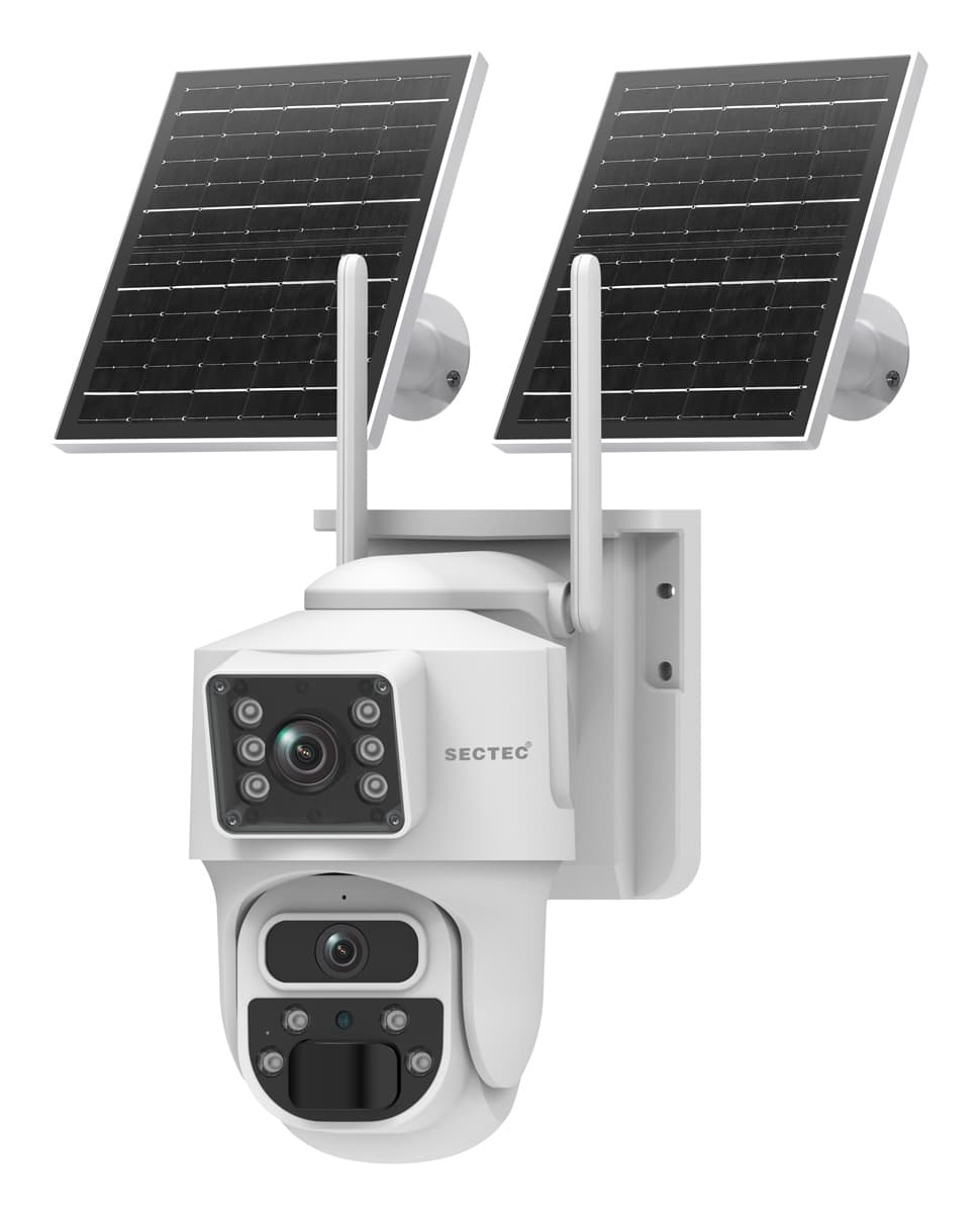 SECTEC smart ηλιακή κάμερα ST-537-6MAOV, dual lens, 3MP, WiFi, SD, PTZ, IP66