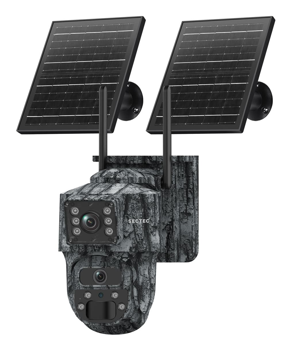 SECTEC smart ηλιακή κάμερα κυνηγού ST-537-6MAOV-4G-EU-G, dual lens, 3MP, 4G, SD, PTZ, IP66