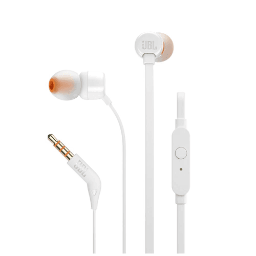 JBL Tune 110 In-Ear Headphones White- EU