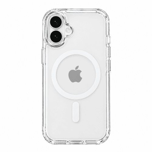 ObaStyle Clear White Silver Case with MagSafe for iPHONE 16
