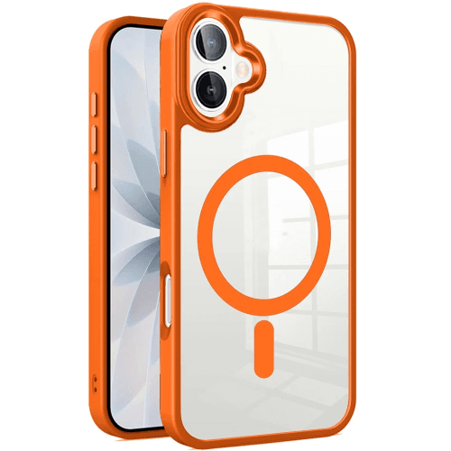 ObaStyle Clear Orange Case with MagSafe for iPHONE 17