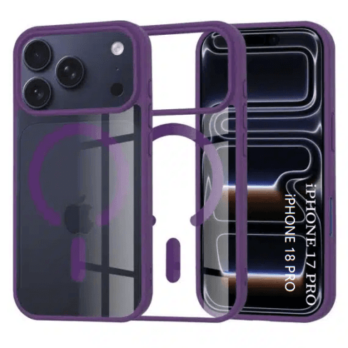 ObaStyle Clear Purple Case with MagSafe for iPHONE 17 Pro/ 18 Pro