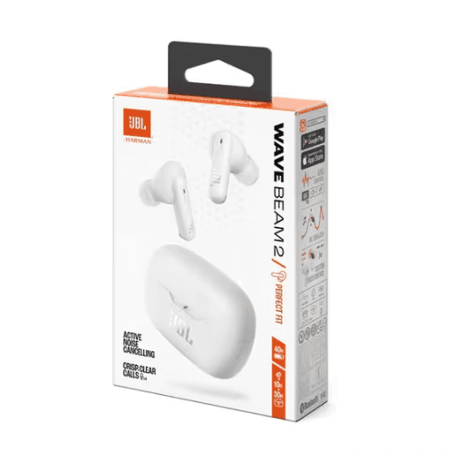 JBL Wave Beam 2 True Wireless In-Ear Headphones ANC White- EU