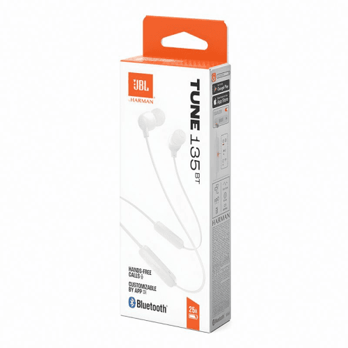 JBL Tune 135BT Bluetooth Neckband White- EU