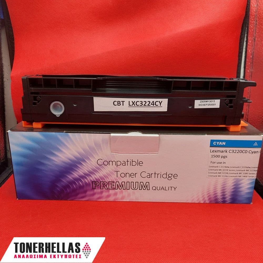 Συμβατό τόνερ Lexmark C3220C0 Cyan C3224 1.500 σελ