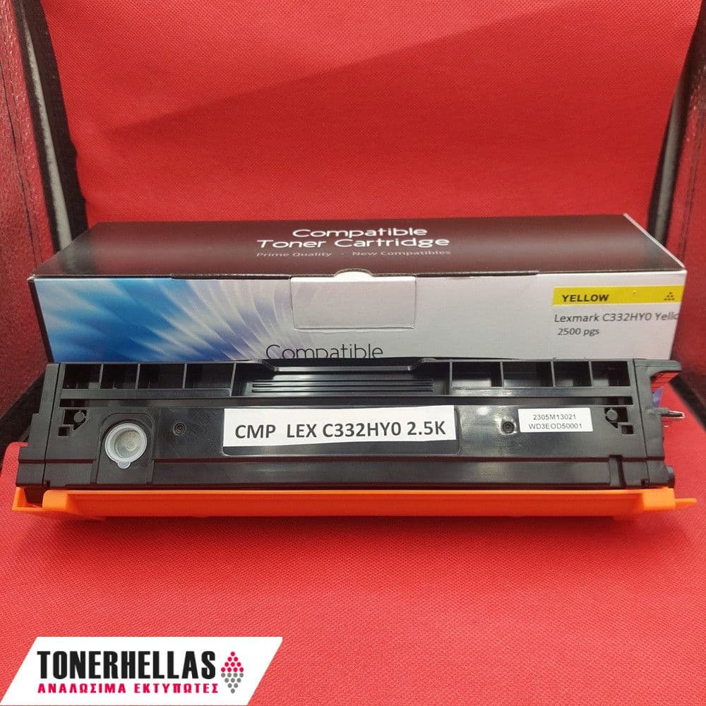 Συμβατό τόνερ Lexmark C332HY0 Yellow C3326 2.500 σελ