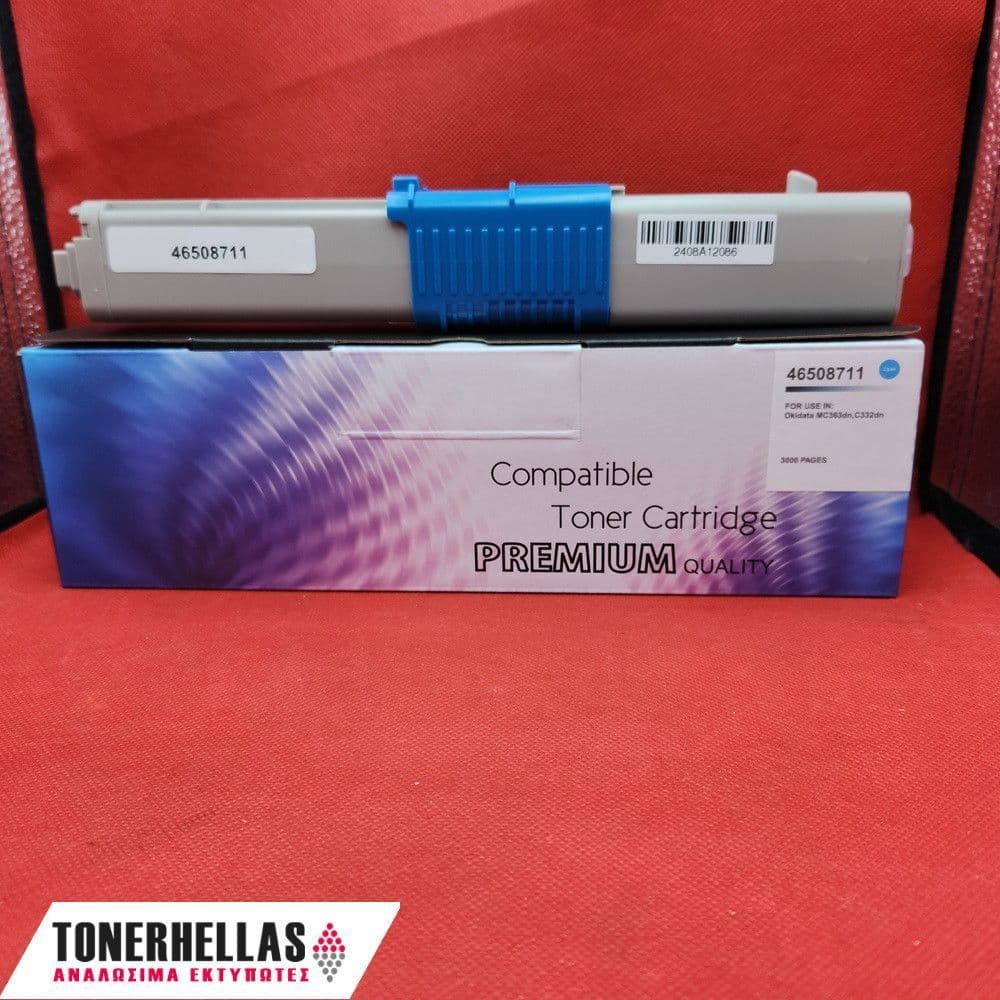 Συμβατό τόνερ OKI 46508711 C332 Cyan 3.000 σελ