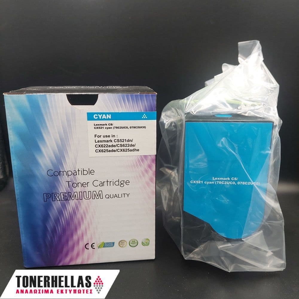 Συμβατό τόνερ Lexmark 78C2UC0 Cyan CS622 7.000 σελ